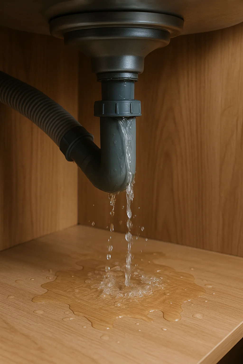 キッチン下からの水漏れを徹底解説！原因・応急処置・費用まで