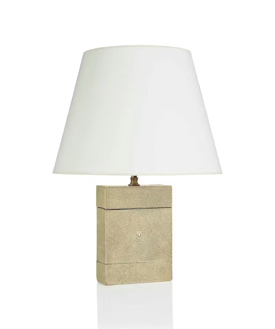 Jean-Michel Frank (1895-1941), "Bloc" table lamp, c. 1927, shagreen, ivory and brass, 20.3 x 15.2 x 6 cm. Photo © Christie's
