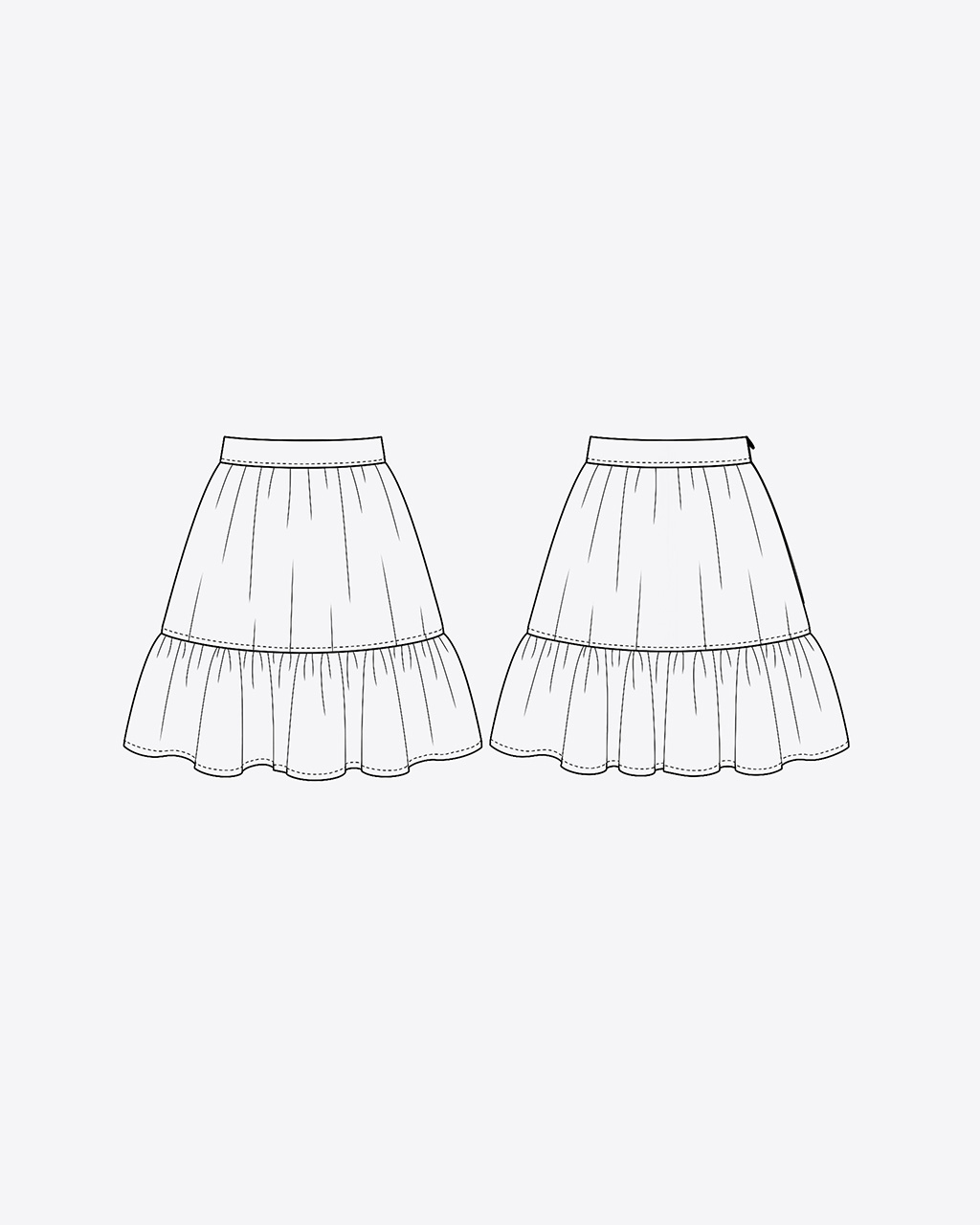 Eva Tiered Skirt Sewing Pattern 3