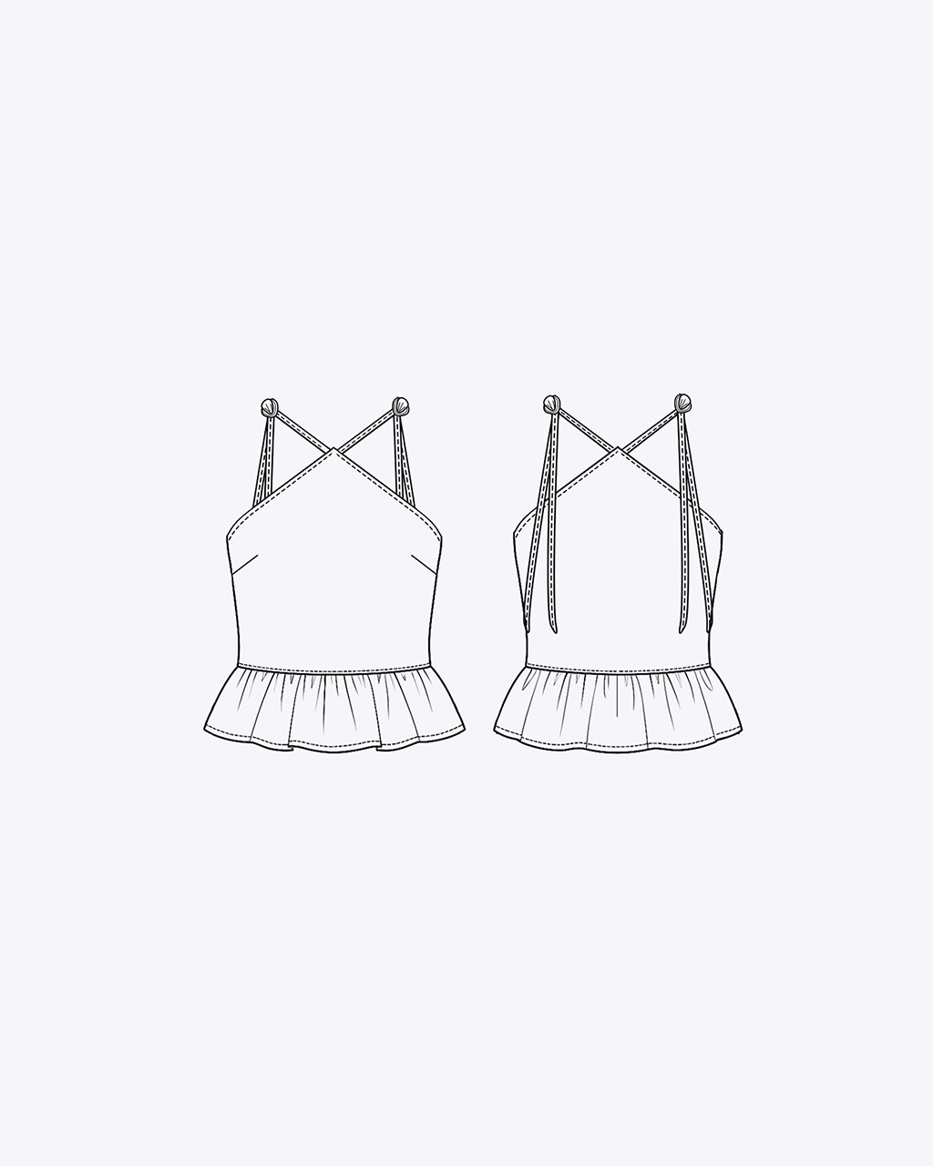 Madeline Halter Top Sewing Pattern 3