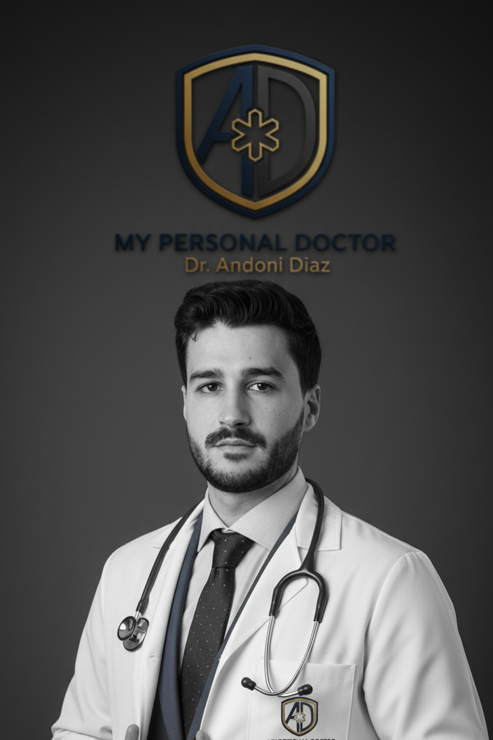 A professional portrait of Dr. Andoni Diaz for the about page.
