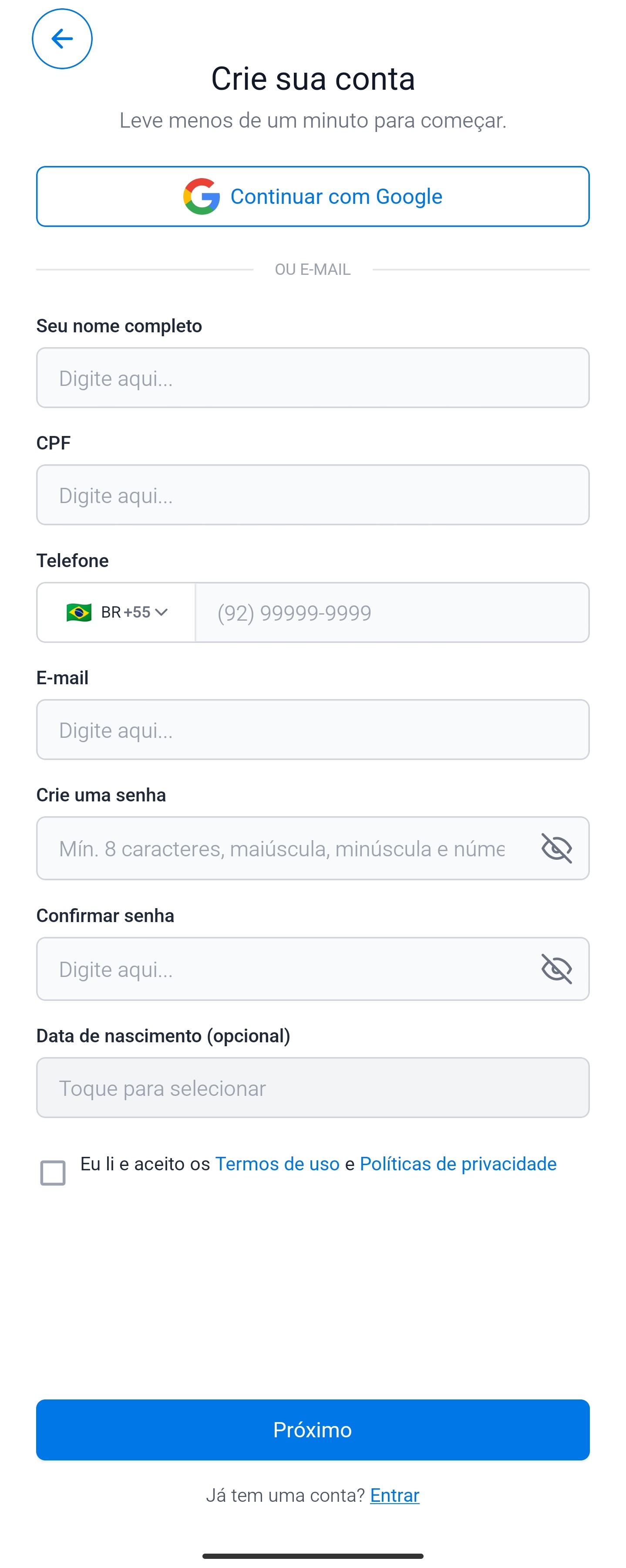 Espaço reservado para o print: e-mail de confirmação de cadastro