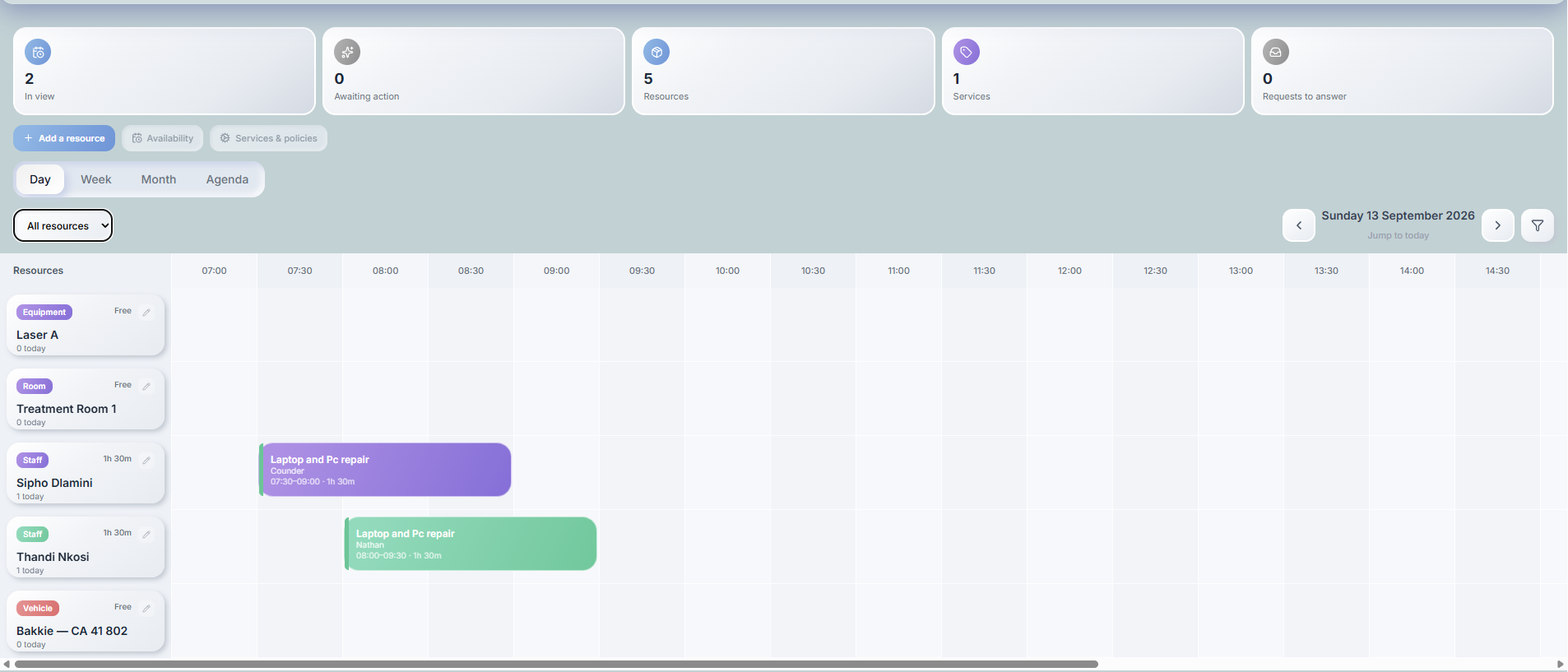 Vendorah interfaces for product and service businesses