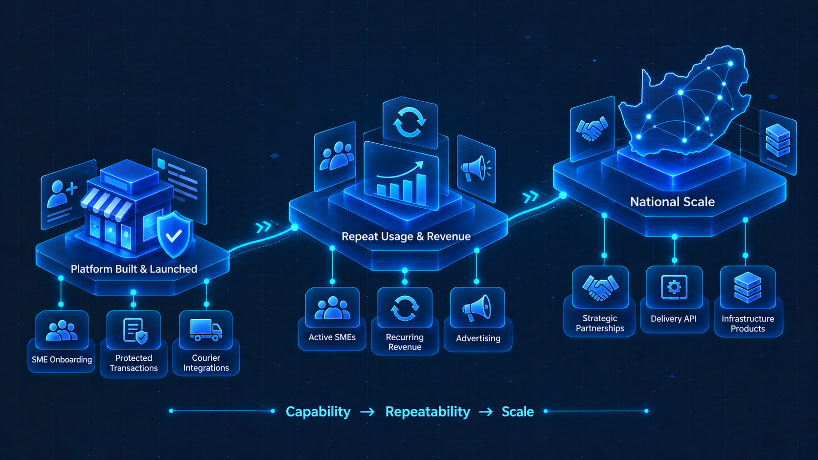Vendorah's path from launched platform to national commercial scale