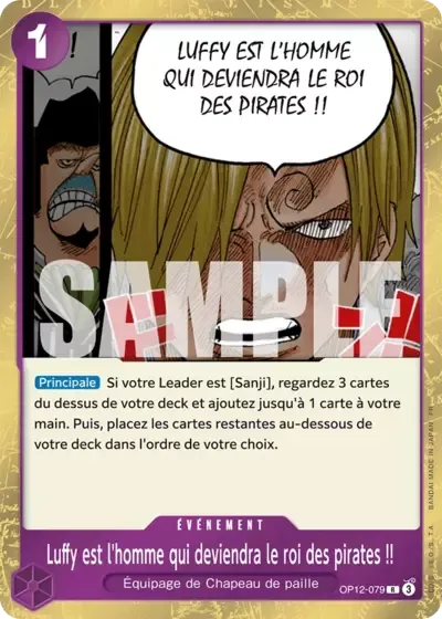 Luffy est l'homme qui deviendra le roi des pirates&nbsp;!!