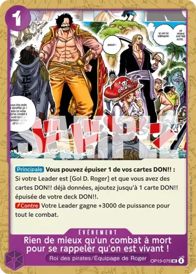 Rien de mieux qu'un combat à mort pour se rappeler qu'on est vivant&nbsp;!