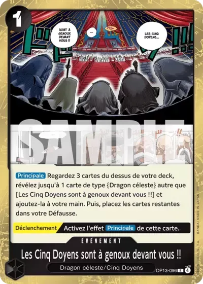 Les Cinq Doyens sont à genoux devant vous&nbsp;!!