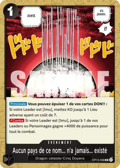 Aucun pays de ce nom... n'a jamais... existé