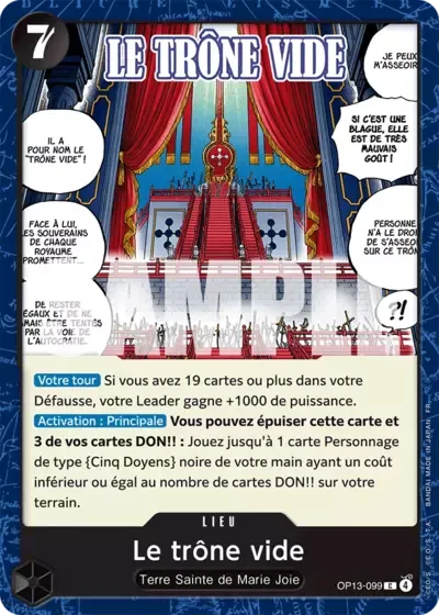 Le trône vide