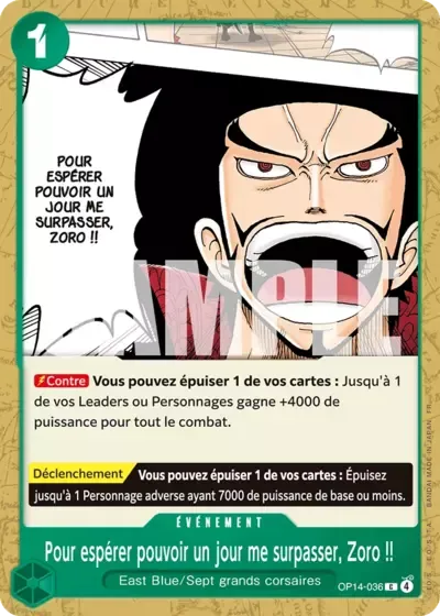 Pour espérer pouvoir un jour me surpasser, Zoro&nbsp;!!