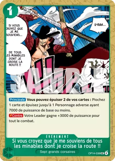 Si vous croyez que je me souviens de tous les minables dont je croise la route&nbsp;!!