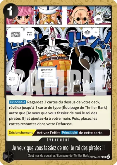 Je veux que vous fassiez de moi le roi des pirates&nbsp;!!