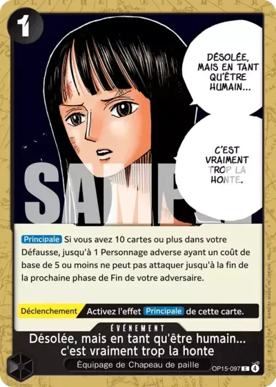 Désolée, mais en tant qu'être humain... c'est vraiment trop la honte