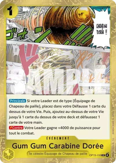 Gum Gum Carabine Dorée