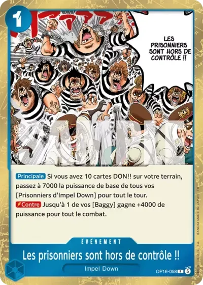Les prisonniers sont hors de contrôle&nbsp;!!