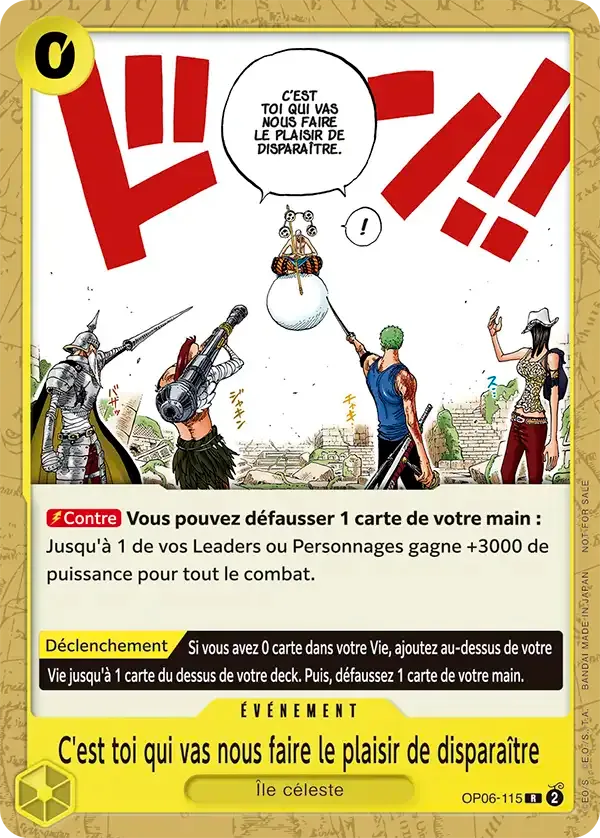 C'est toi qui vas nous faire le plaisir de disparaître