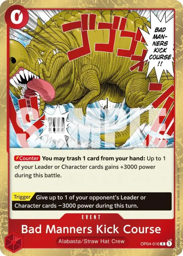 Bad Manners Kick Course