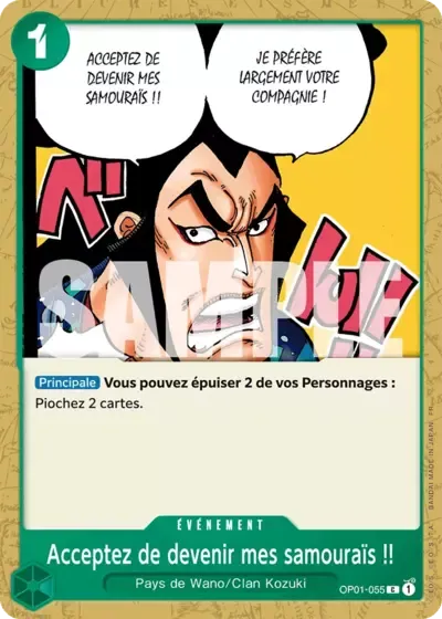 Acceptez de devenir mes samouraïs&nbsp;!!