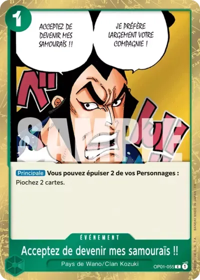 Acceptez de devenir mes samouraïs&nbsp;!!