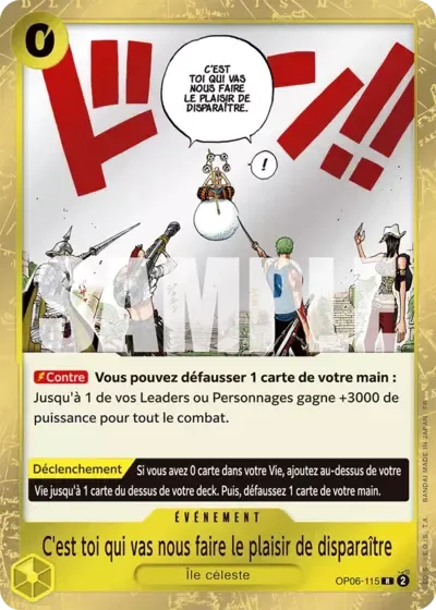 C'est toi qui vas nous faire le plaisir de disparaître