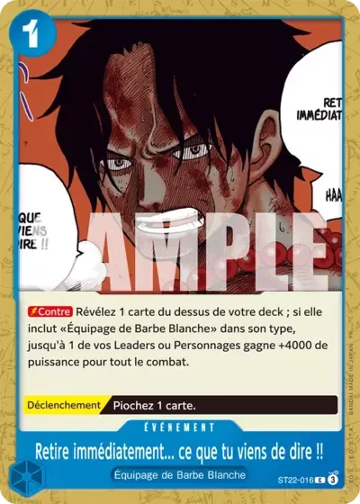 Retire immédiatement... ce que tu viens de dire&nbsp;!!