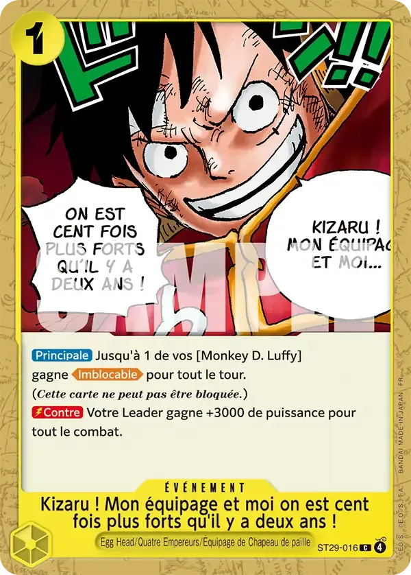Kizaru&nbsp;! Mon équipage et moi on est cent fois plus forts qu'il y a deux ans&nbsp;!