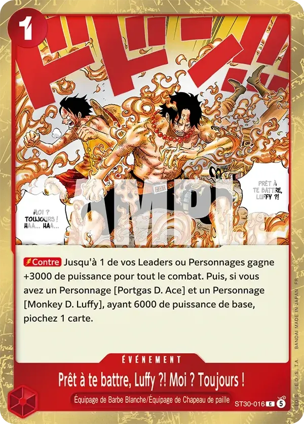 Prêt à te battre, Luffy&nbsp;?! Moi&nbsp;? Toujours&nbsp;!
