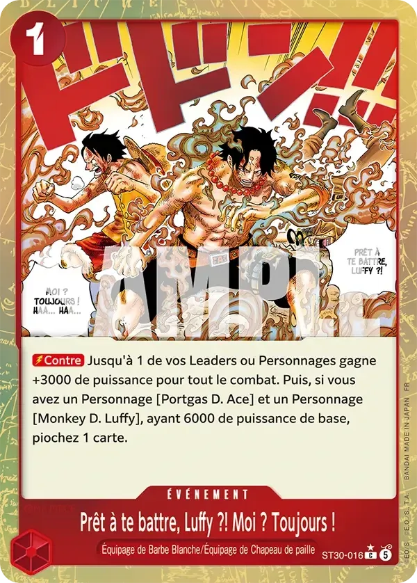 Prêt à te battre, Luffy&nbsp;?! Moi&nbsp;? Toujours&nbsp;!