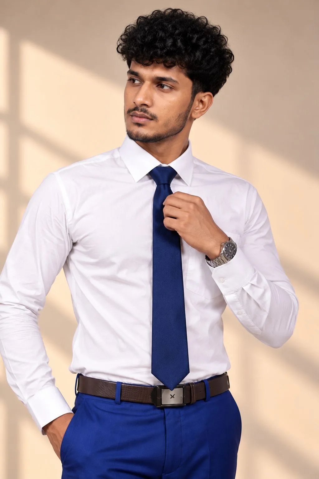 Navy Blue Twill Tie – view 2