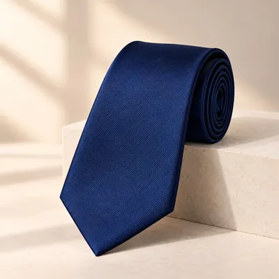 Navy Blue Twill Tie