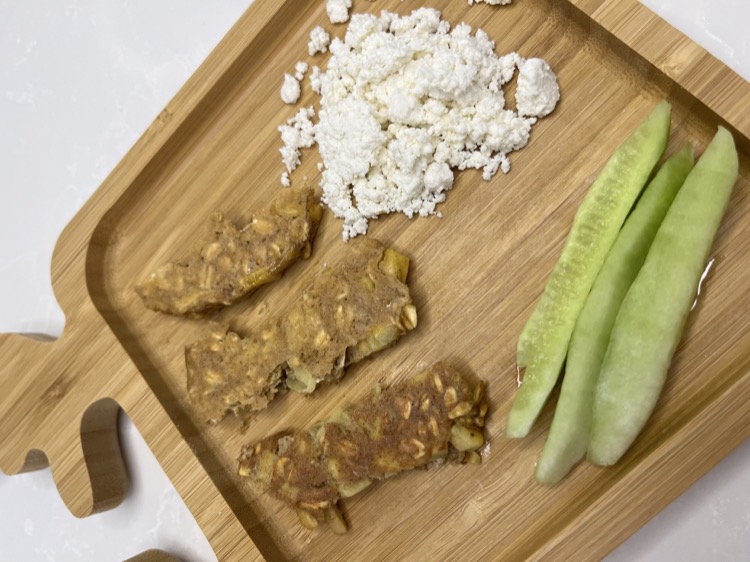 Apple Oat Finger Snacks — baby-led weaning recipe served for a 9-month-old baby