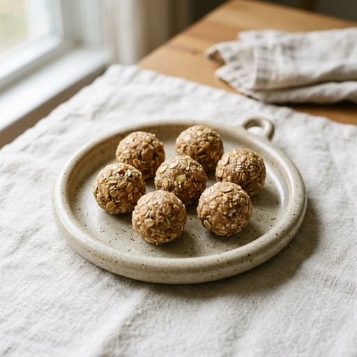 Apple & Oat Energy Balls — baby-led weaning recipe for 6+ months