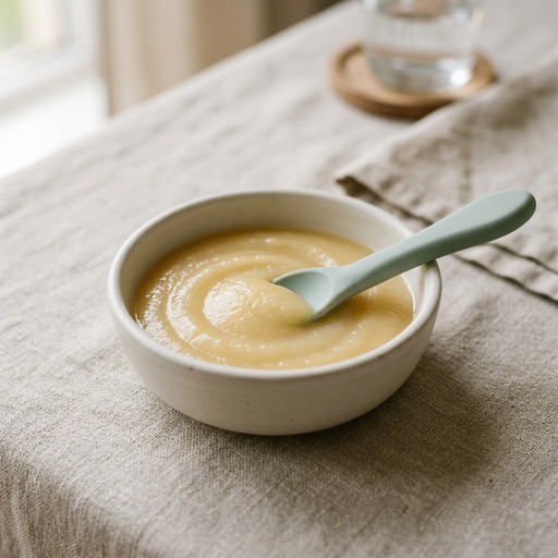 مزيج التفاح والكمثرى — baby-led weaning recipe for 6+ months