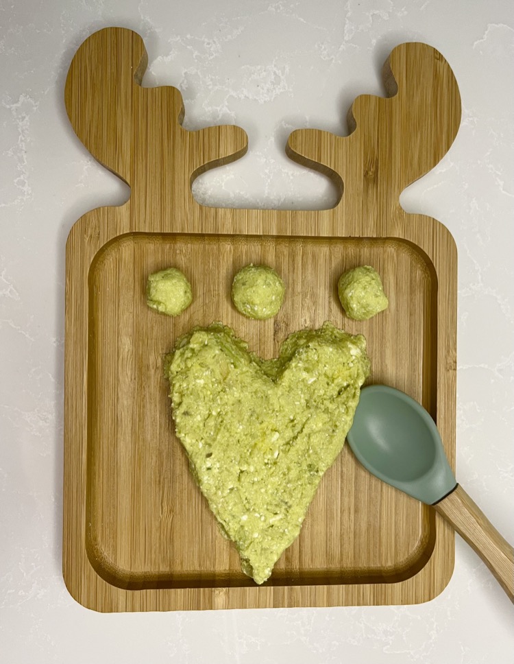 Egg Avocado Balls — baby-led weaning recipe served for a 9-month-old baby