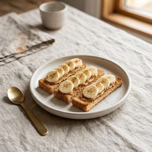 Banana & Peanut Butter Toast Strips — baby-led weaning recipe for 6+ months