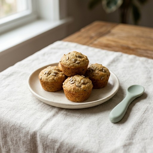 Banana Seed Muffins — baby-led weaning recipe for 9+ months