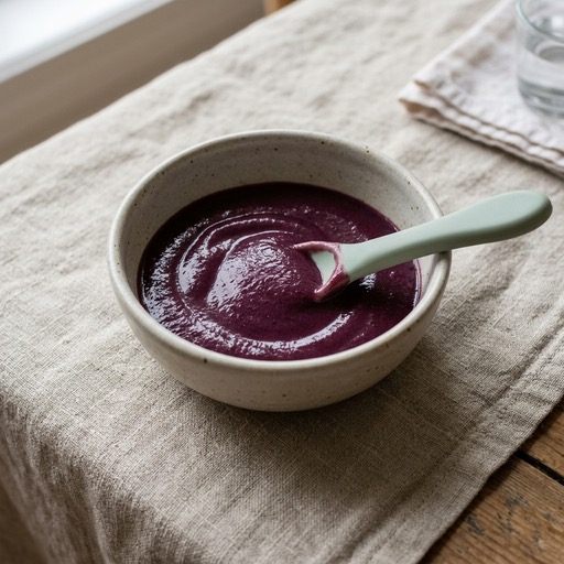 مزيج التوت الأزرق والموز — baby-led weaning recipe for 6+ months