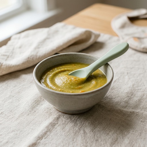 مزيج البروكلي والجزر — baby-led weaning recipe for 6+ months