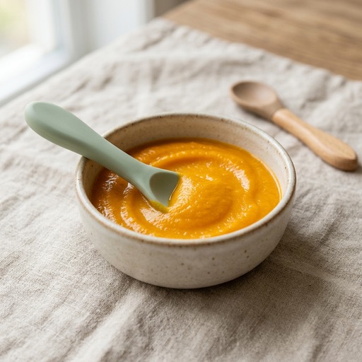 مزيج يقطين الجوز والجزر — baby-led weaning recipe for 6+ months