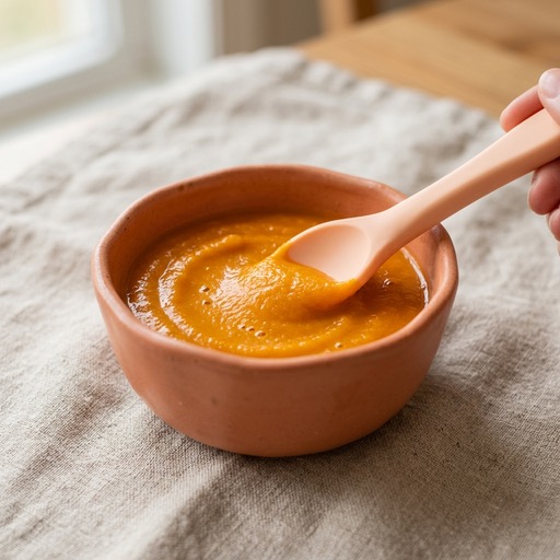 مزيج الجزر والبطاطا الحلوة — baby-led weaning recipe for 6+ months
