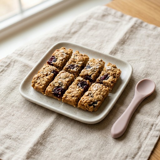 Cherry & Oat Bars — baby-led weaning recipe for 6+ months