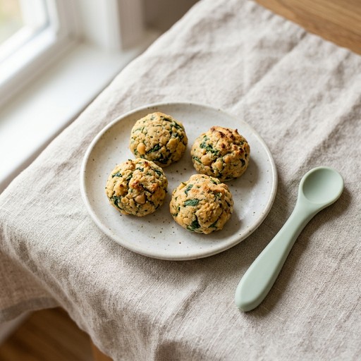 Chickpea & Spinach Bites — baby-led weaning recipe for 9+ months