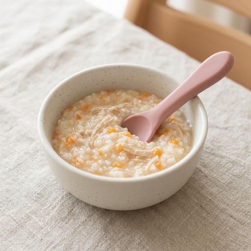Baby Chicken Congee — baby-led weaning recipe for 12+ months