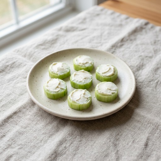 Cucumber & Cream Cheese Bites — baby-led weaning recipe for 6+ months