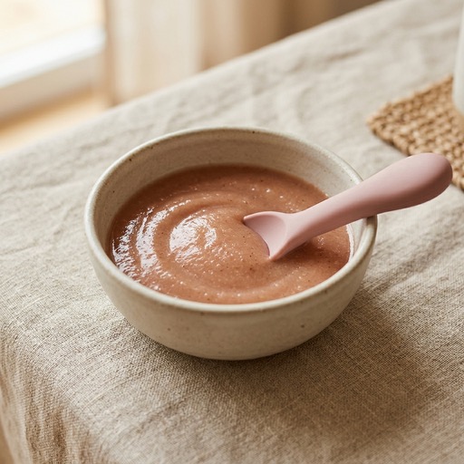 بوريه التين الطازج — baby-led weaning recipe for 6+ months