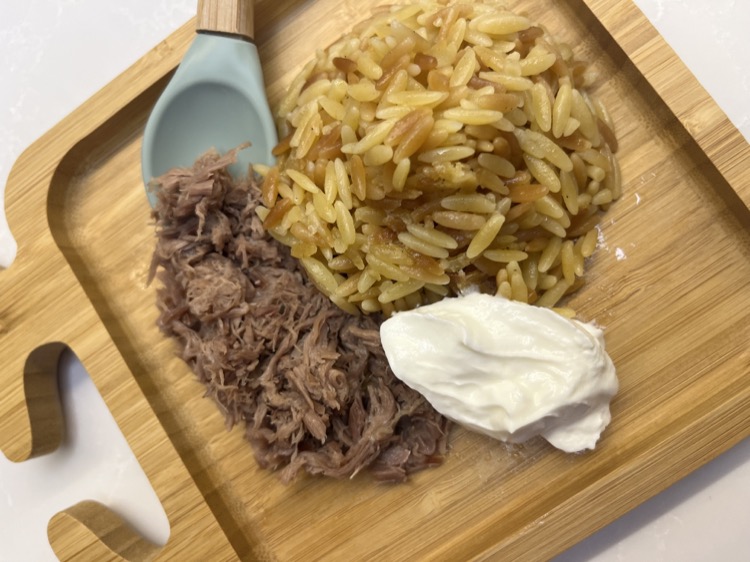 Lamb Shank with Orzo Pilaf — baby-led weaning recipe for 9+ months