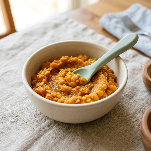 مهروس العدس والجزر — baby-led weaning recipe for 6+ months