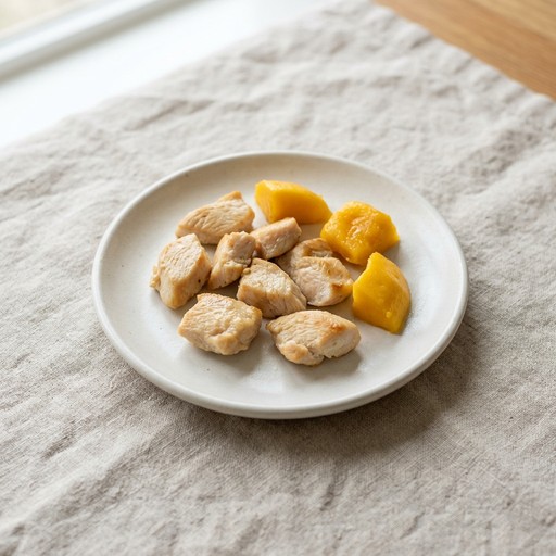 Mango & Chicken Soft Skewers — baby-led weaning recipe for 6+ months