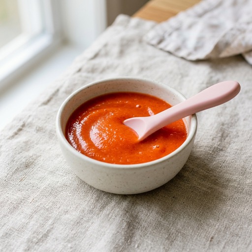 مزيج المانجو والفراولة — baby-led weaning recipe for 9+ months