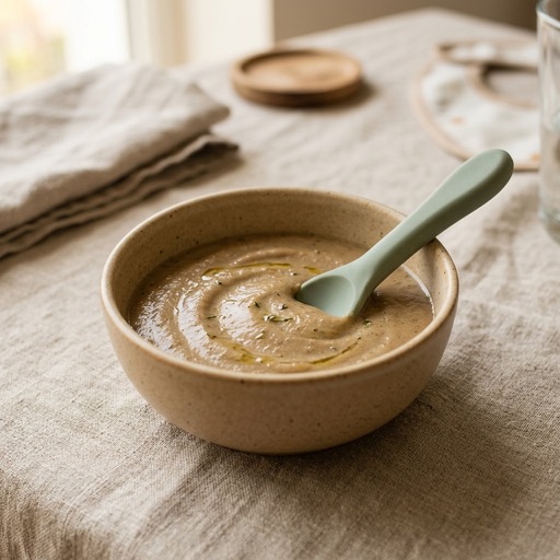 هريس الفطر — baby-led weaning recipe for 6+ months
